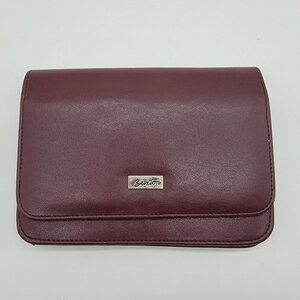 Buxton Wallet Coin Purse Red Leather‎ Western Style Large